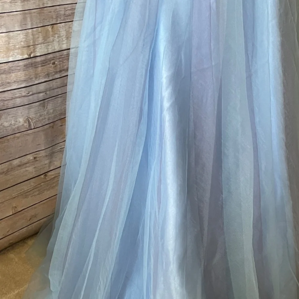 Periwinkle Tulle Prom Dress - Picture 6 of 6
